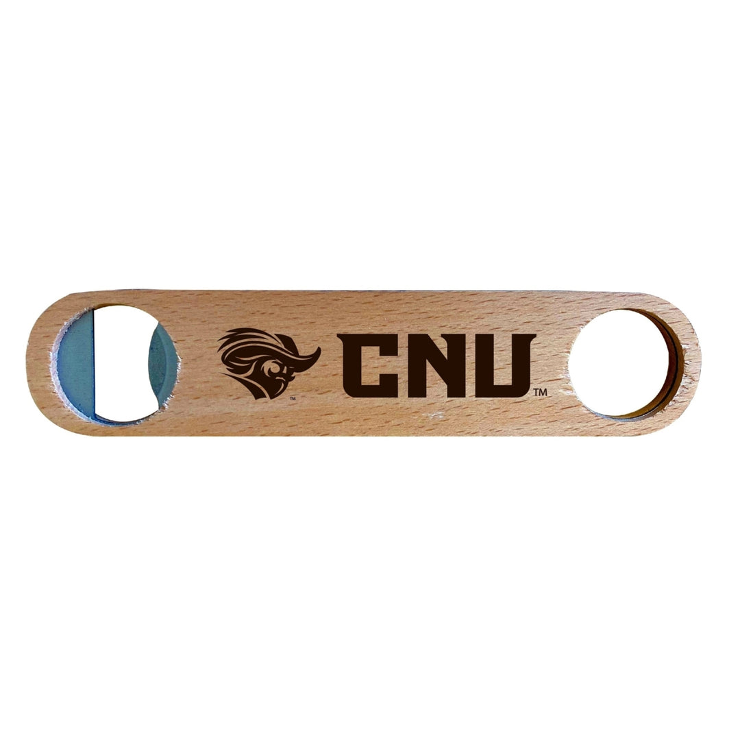 Christopher Newport Captains NCAA Elegant Laser-Etched Wooden Bottle Opener - Collegiate Bar Accessory Image 1