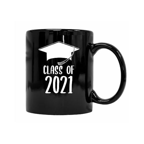 Class of 2021 Graduation Black Coffee Mug Image 1