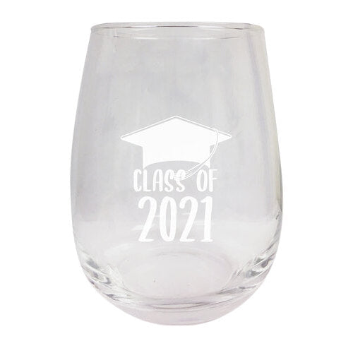 Class of 2021 Graduation Stemless Wine Glass Image 1