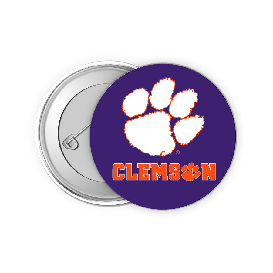 Clemson Tigers 2-Inch Button Pins (4-Pack)  Show Your School Spirit Image 1