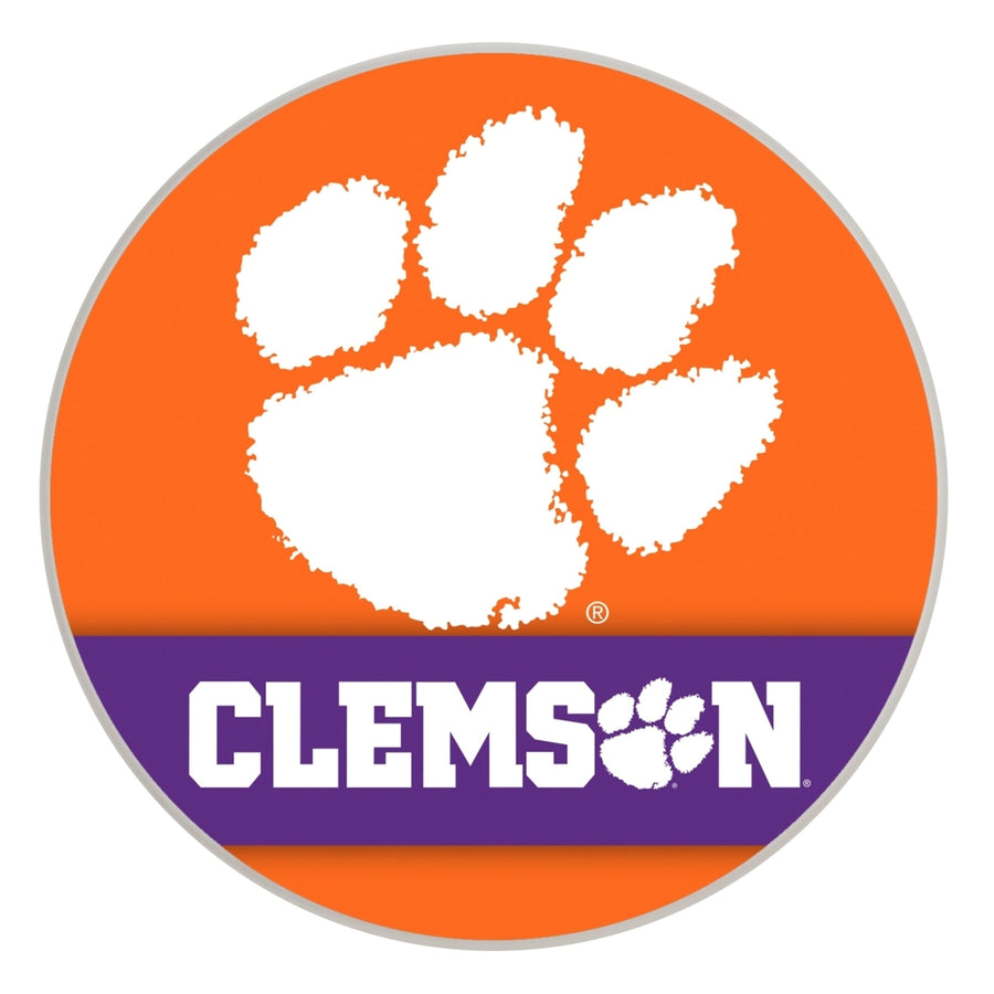 Clemson Tigers Officially Licensed Paper Coasters (4-Pack) - Vibrant Furniture-Safe Design Image 1