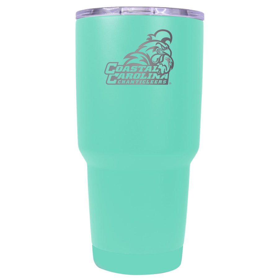 Coastal Carolina University Premium Laser Engraved Tumbler - 24oz Stainless Steel Insulated Mug Seafoam Image 1