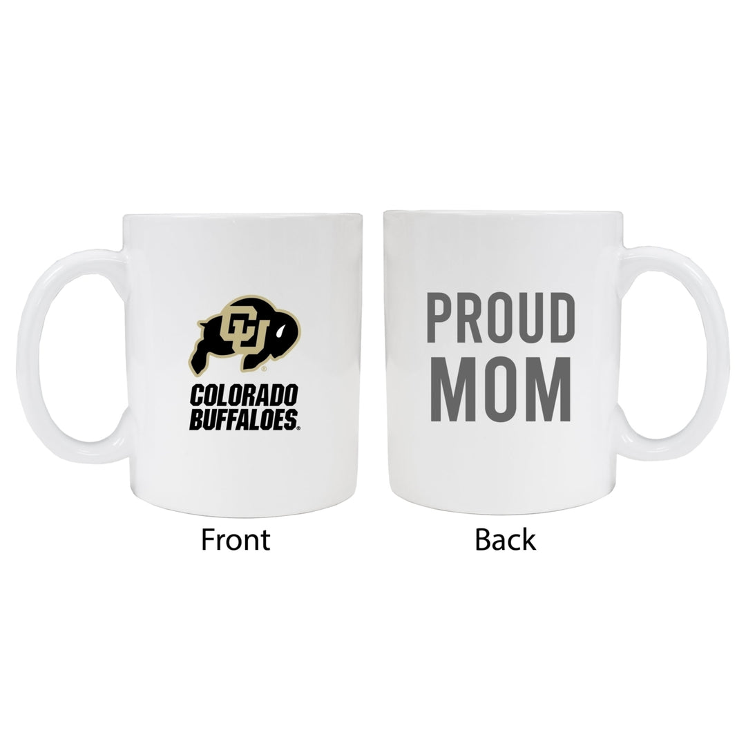 Colorado Buffaloes Proud Mom White Ceramic Coffee Mug - White Image 1