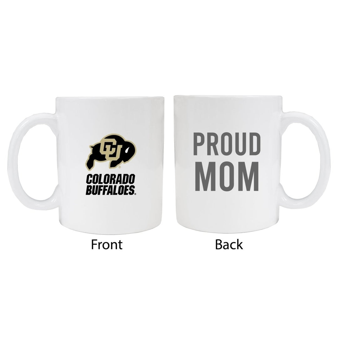 Colorado Buffaloes Proud Mom White Ceramic Coffee Mug - White (2 Pack) Image 1