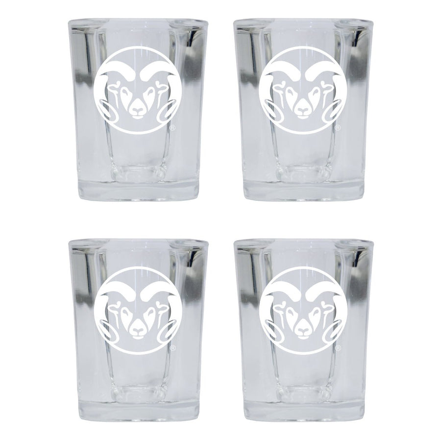 Colorado State Rams NCAA Collectors Edition 2oz Square Shot Glass - Laser Etched Logo 4-Pack Image 1