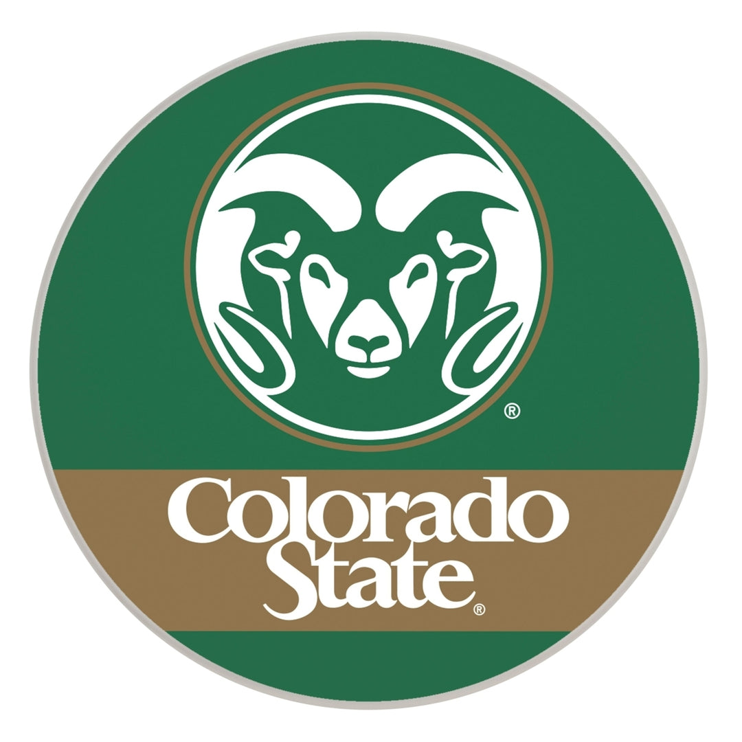 Colorado State Rams Officially Licensed Paper Coasters (4-Pack) - Vibrant Furniture-Safe Design Image 1