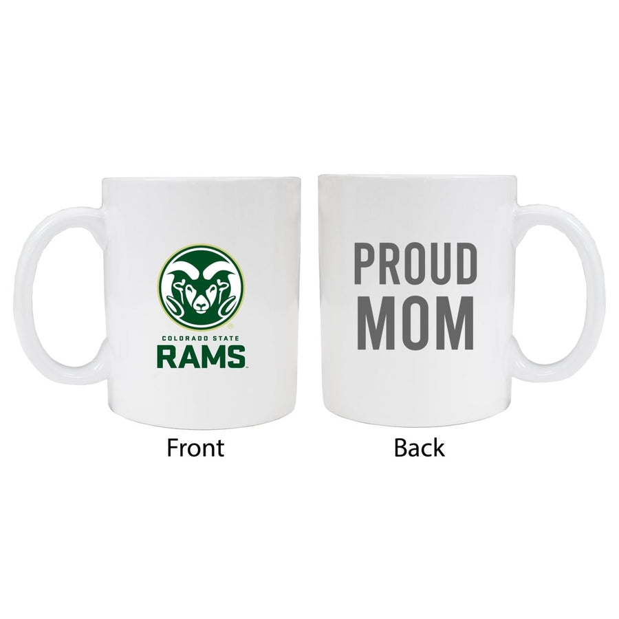 Colorado State Rams Proud Mom Ceramic Coffee Mug - White (2 Pack) Image 1