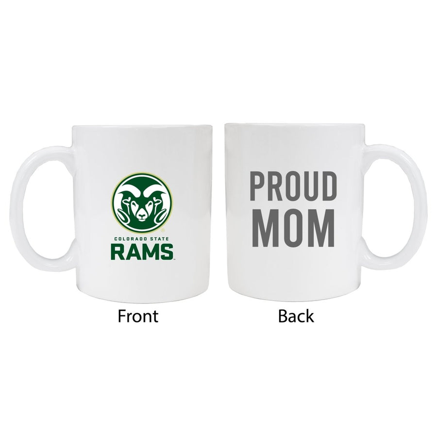 Colorado State Rams Proud Mom Ceramic Coffee Mug - White Image 1