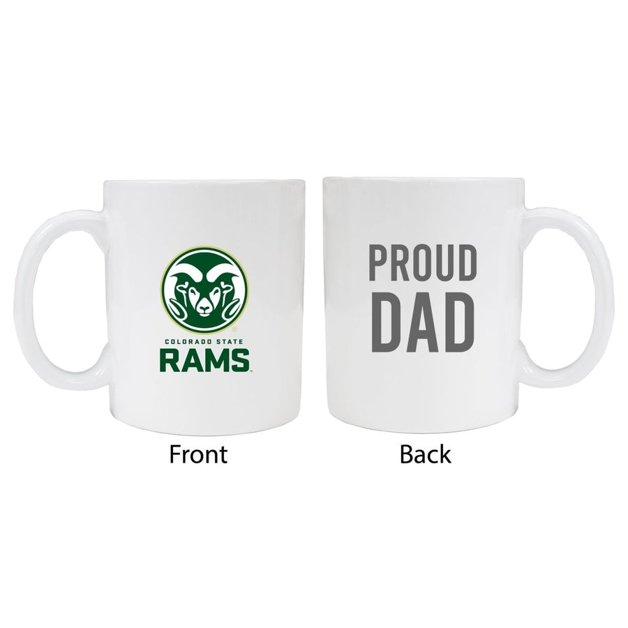 Colorado State Rams Proud Dad Ceramic Coffee Mug - White Image 1