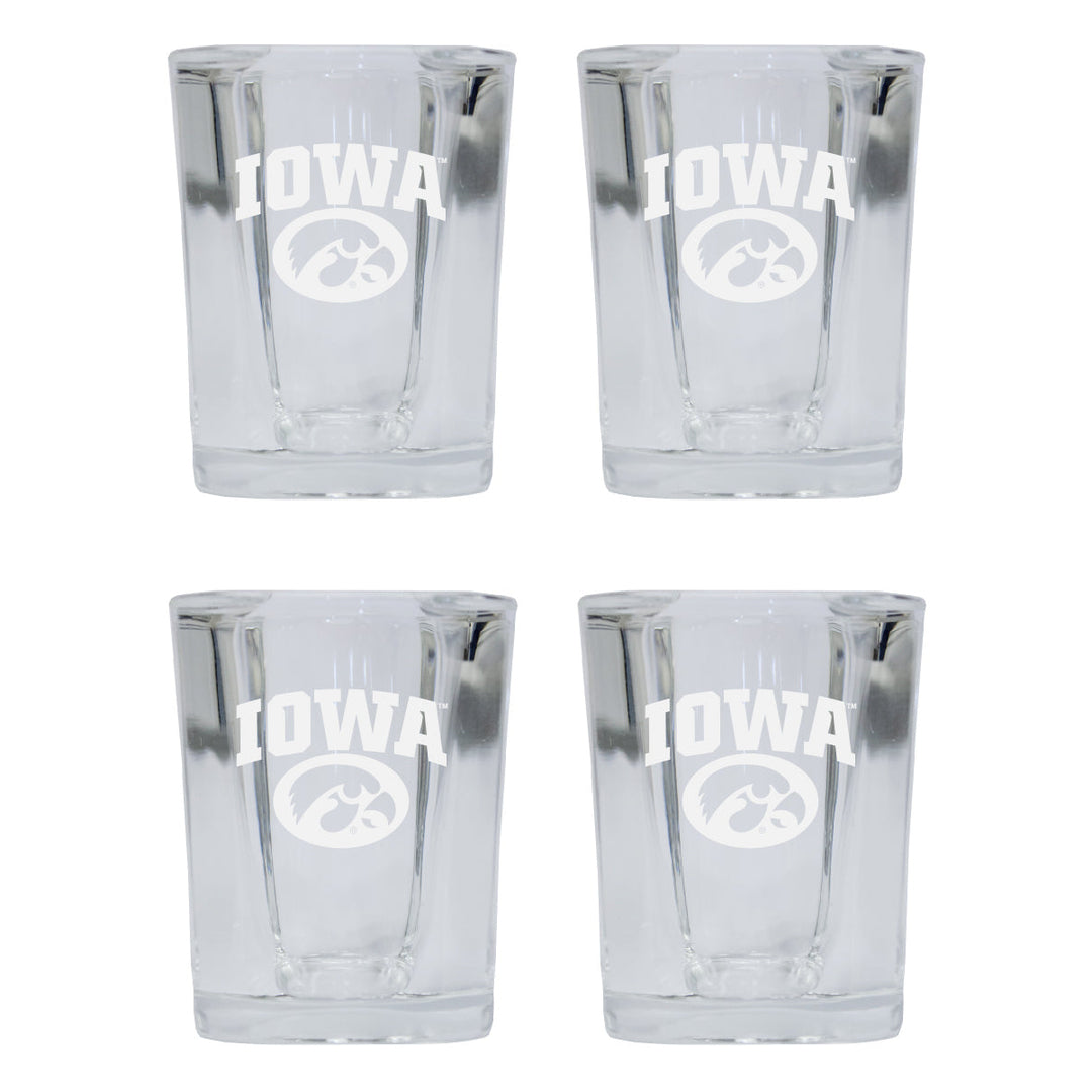 Davidson College NCAA Collectors Edition 2oz Square Shot Glass - Laser Etched Logo 4-Pack Image 1