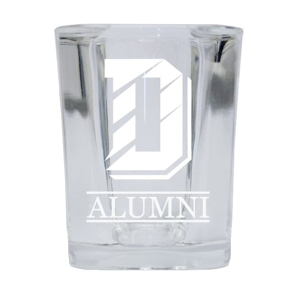 NCAA Davidson College Alumni 2oz Laser Etched Square Shot Glass Image 1