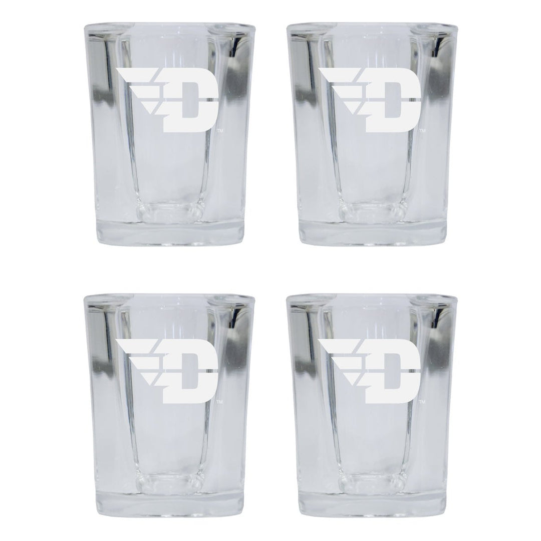 Dayton Flyers NCAA Collectors Edition 2oz Square Shot Glass - Laser Etched Logo 4-Pack Image 1