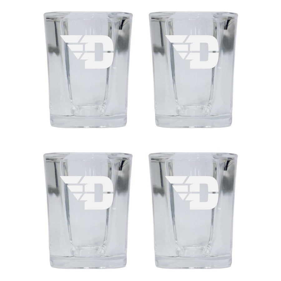 Dayton Flyers NCAA Collectors Edition 2oz Square Shot Glass - Laser Etched Logo 4-Pack Image 1