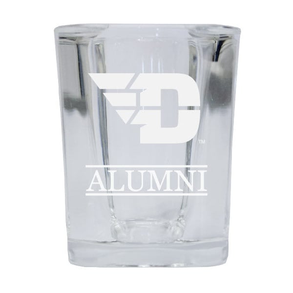 NCAA Dayton Flyers Alumni 2oz Laser Etched Square Shot Glass Image 1