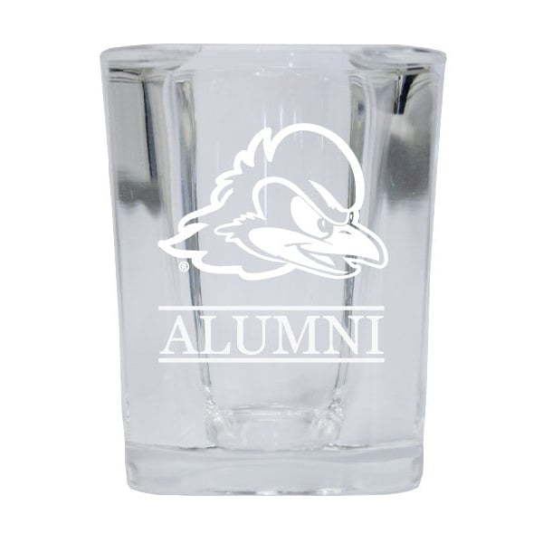 NCAA Delaware Blue Hens Alumni 2oz Laser Etched Square Shot Glass Image 1