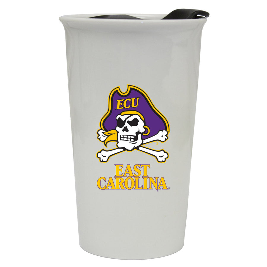 East Carolina Pirates Double Walled Ceramic Tumbler Image 1