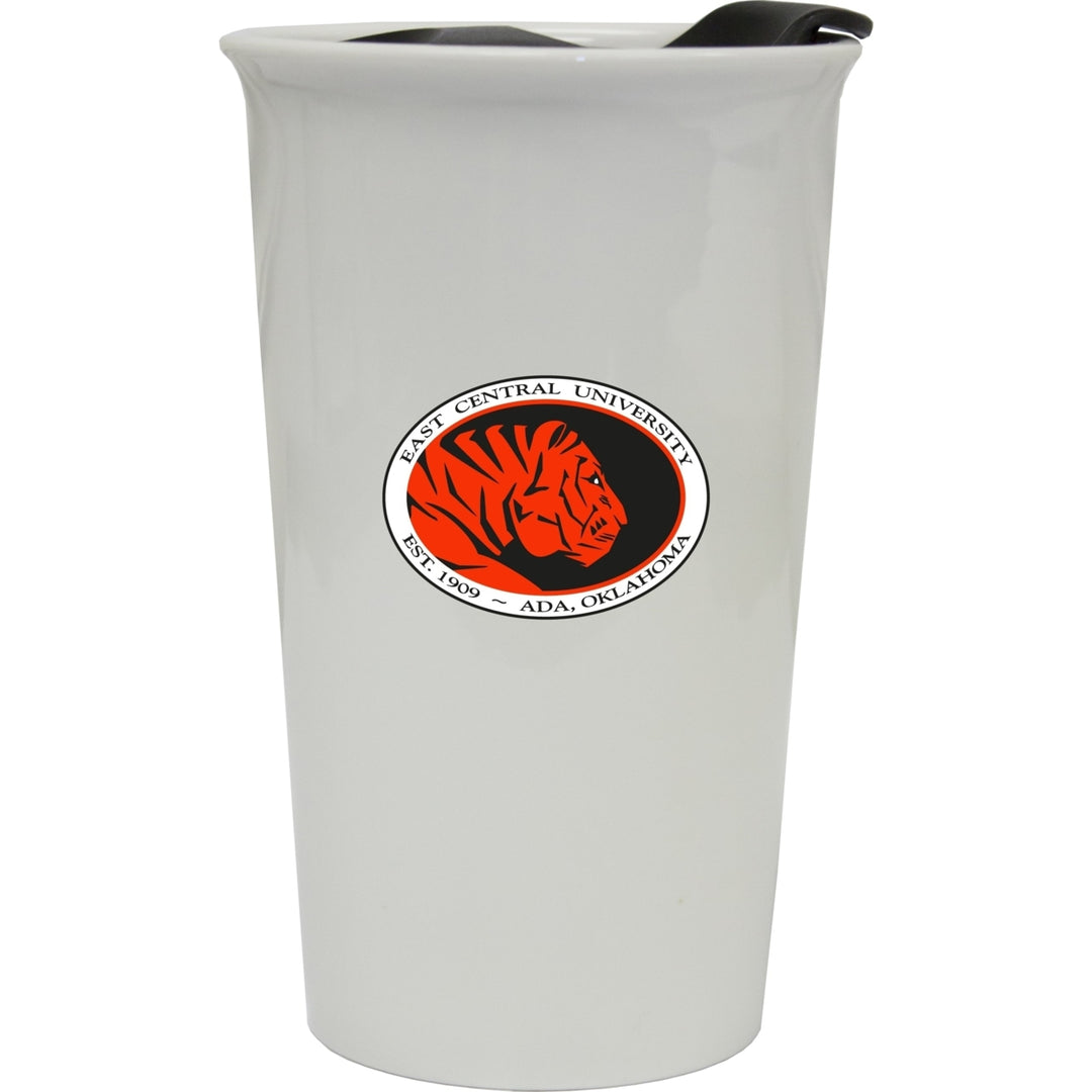 East Central University Double Walled Ceramic Tumbler Image 1