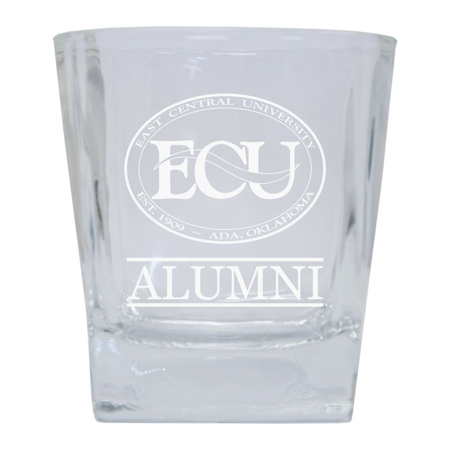 East Central University Tigers 8 oz Etched Alumni Glass Tumbler 2-Pack Image 1