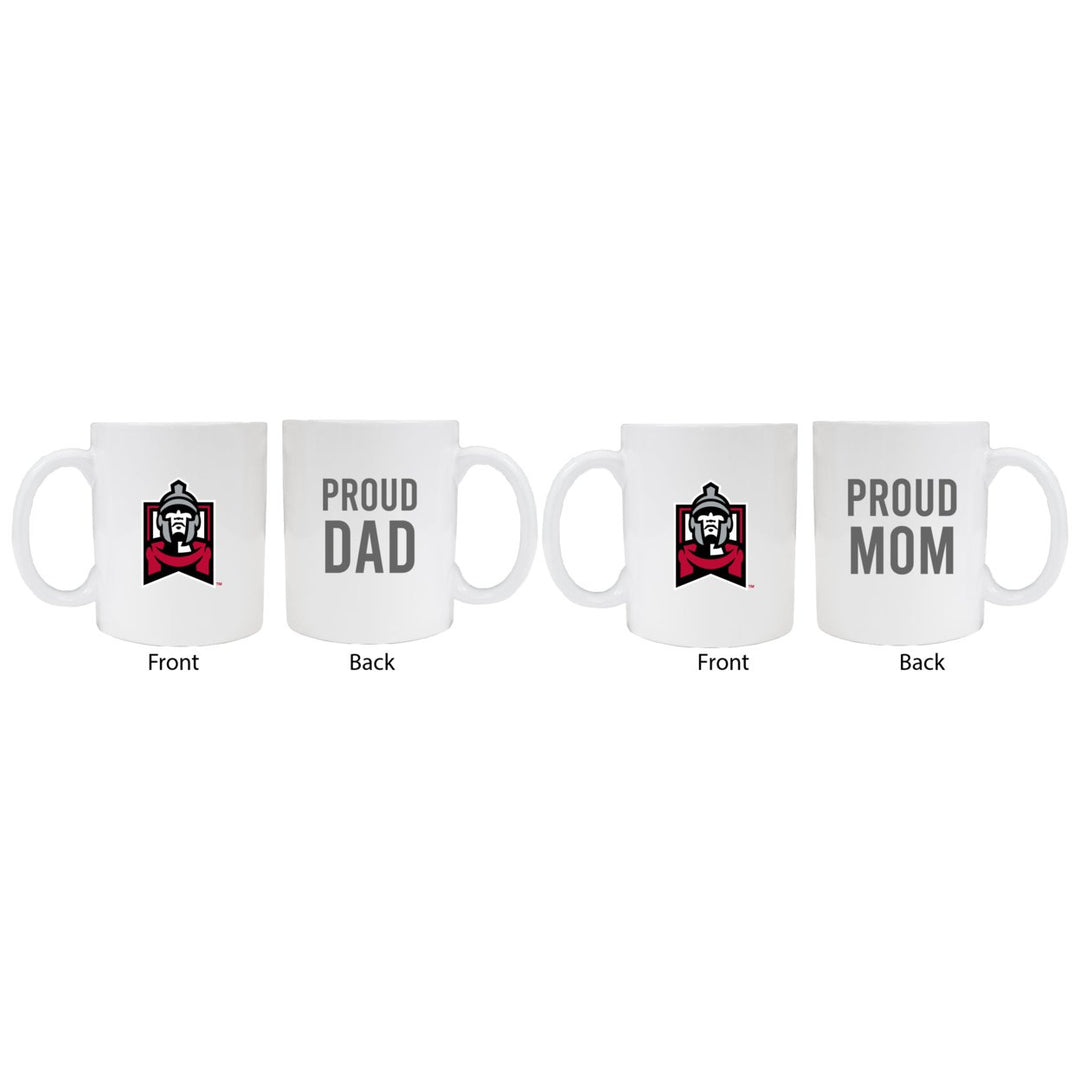 East Stroudsburg University Proud Mom And Dad White Ceramic Coffee Mug 2 pack (White) Image 1