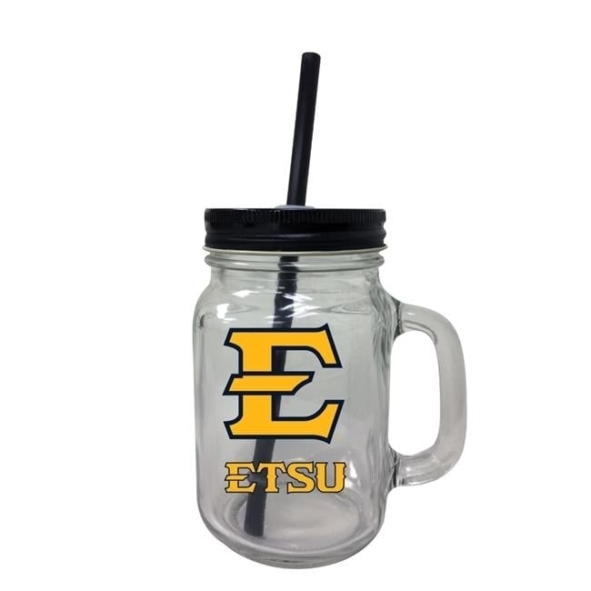 East Tennessee State University Mason Jar Glass Image 1