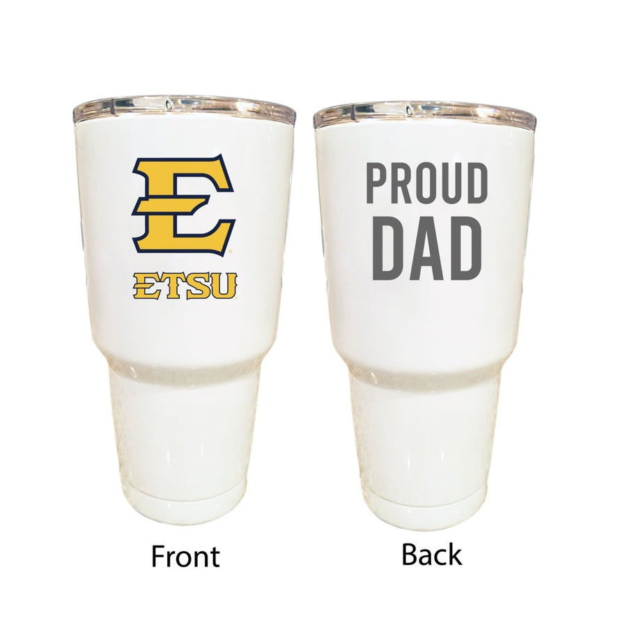 East Tennessee State University Proud Dad 24 oz Insulated Stainless Steel Tumblers Choose Your Color. Image 1