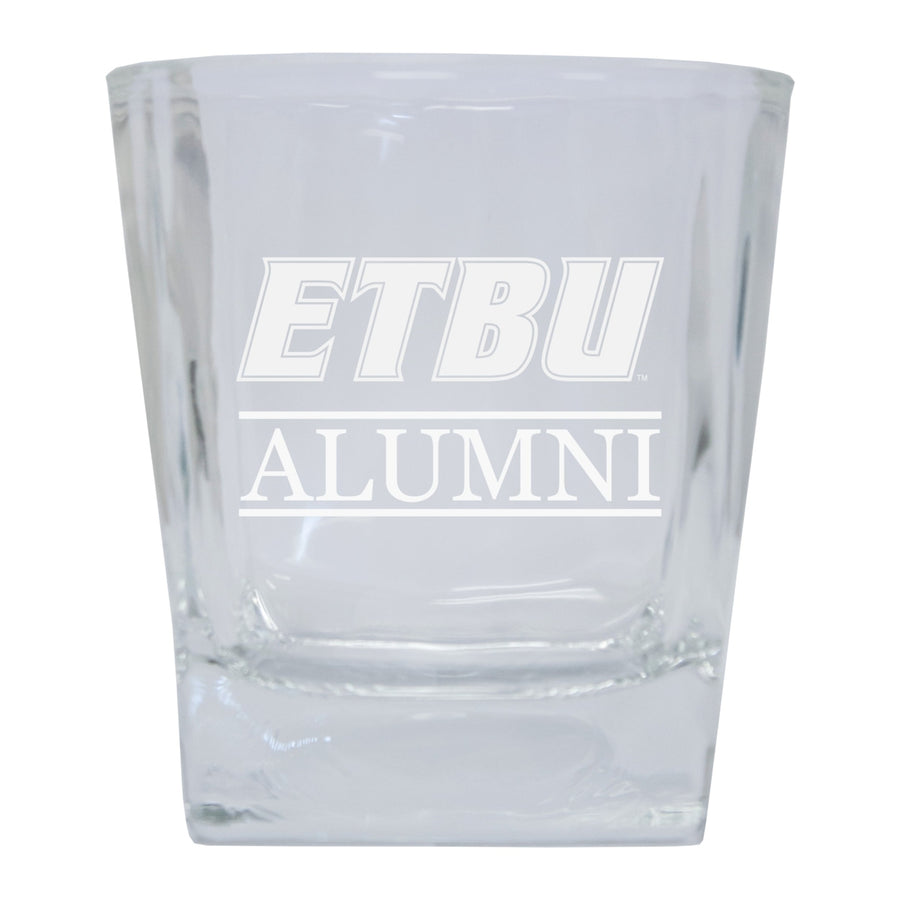 East Texas Baptist University 2-Pack Alumni Elegance 10oz Etched Glass Tumbler Image 1