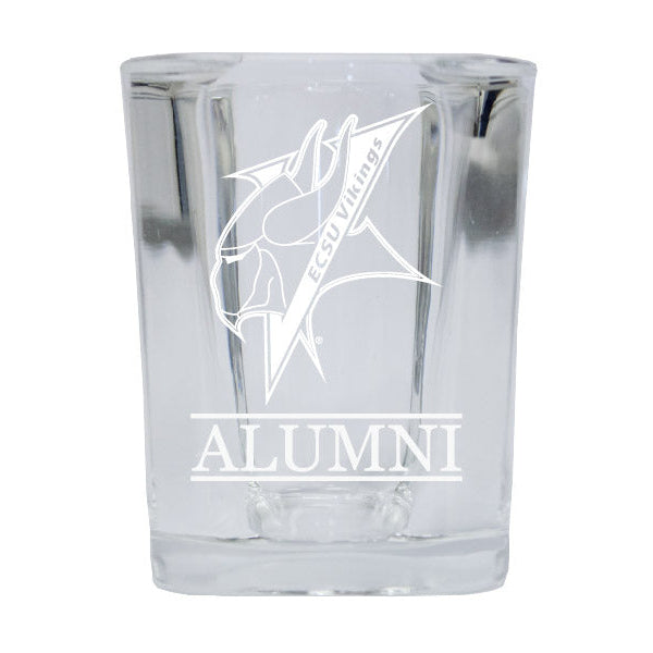 NCAA Elizabeth City State University Alumni 2oz Laser Etched Square Shot Glass Image 1