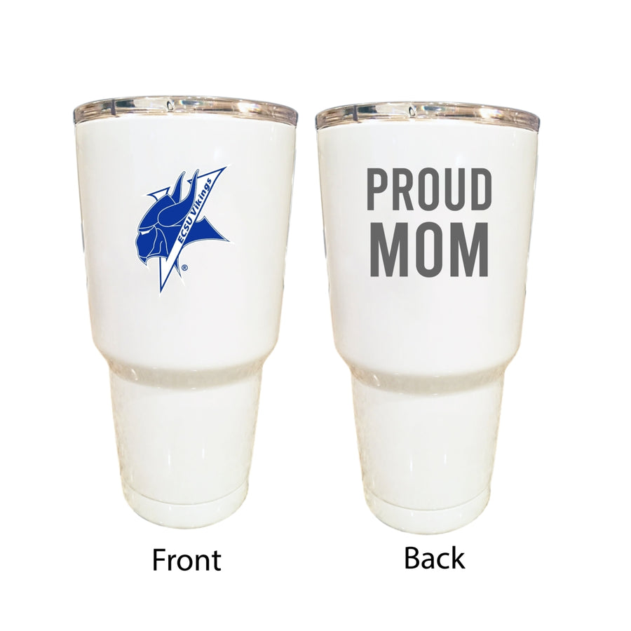 Elizabeth City State University Proud Mom 24 oz Insulated Stainless Steel Tumblers Choose Your Color. Image 1