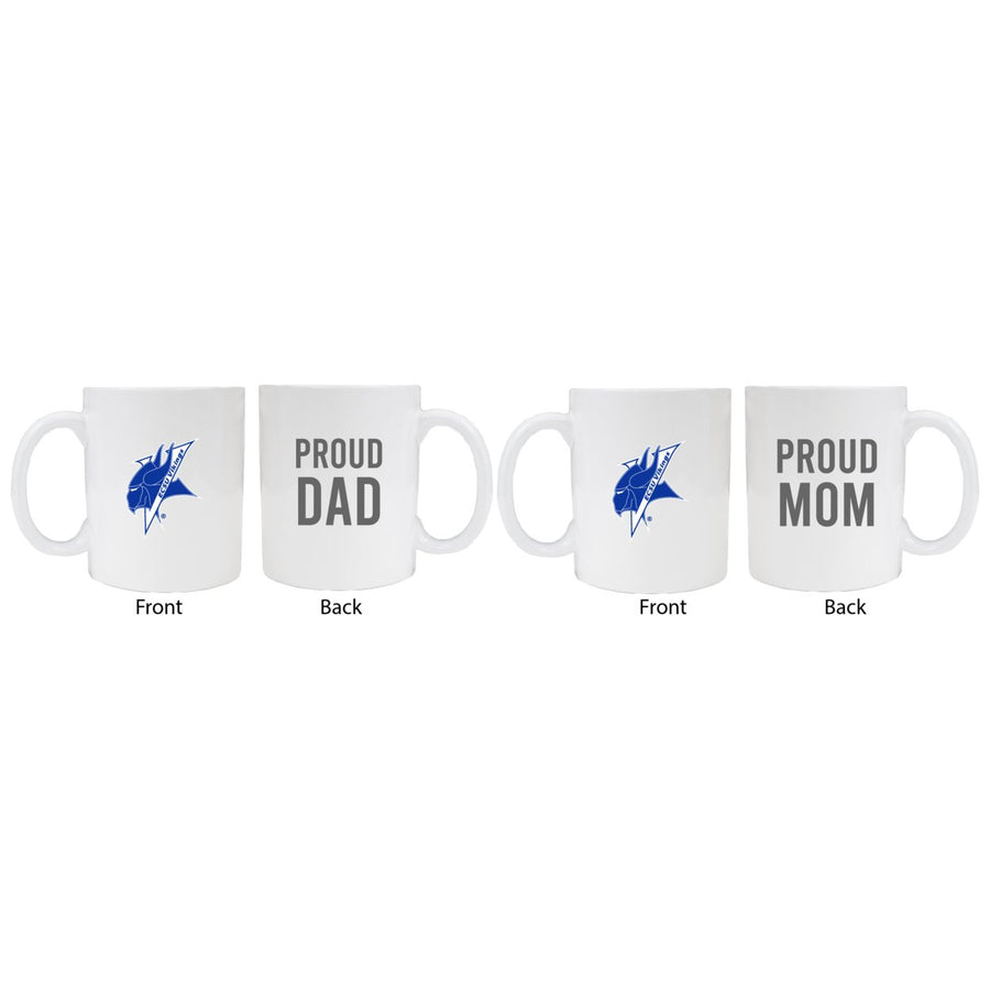 Elizabeth City State University Proud Mom And Dad White Ceramic Coffee Mug 2 pack (White) Image 1