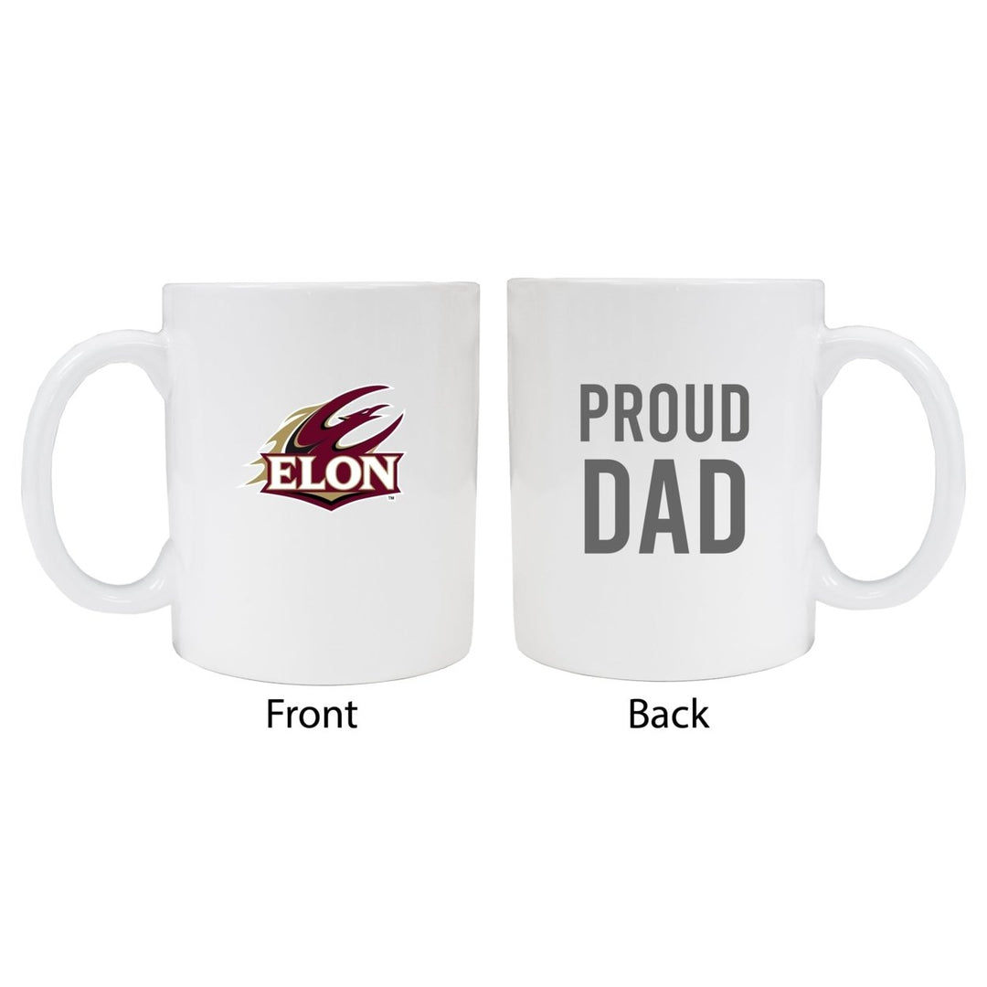 Elon University Proud Dad Ceramic Coffee Mug - White Image 1