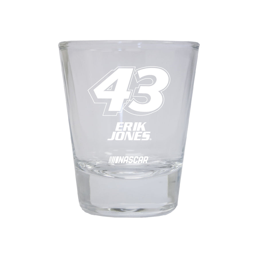 Erik Jones 43 Nascar Etched Round Shot Glass for 2022 Image 1