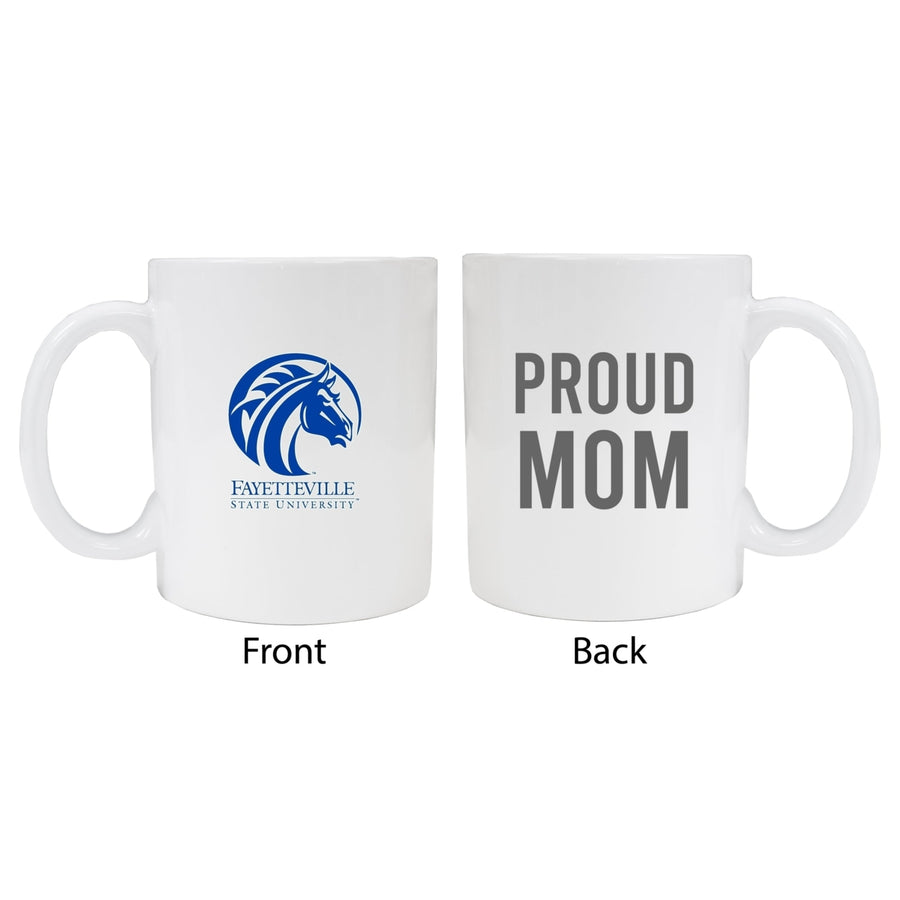 Fayetteville State University Proud Mom Ceramic Coffee Mug - White Image 1