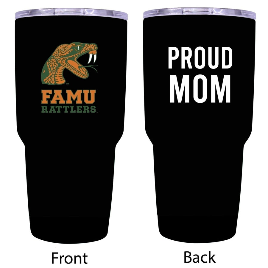 Florida A&M Rattlers Proud Mom 24 oz Insulated Stainless Steel Tumblers Choose Your Color. Image 1
