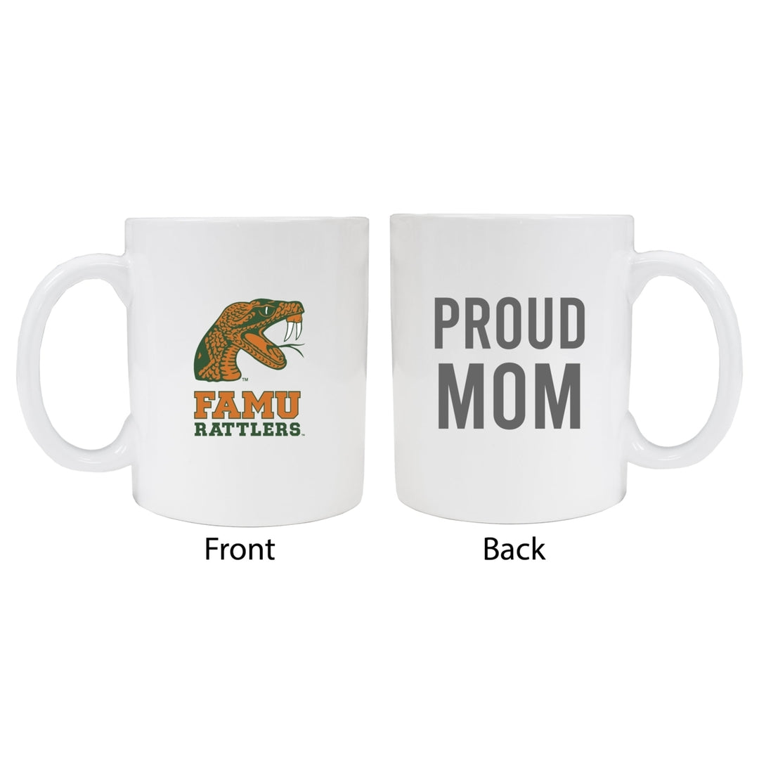 Florida AandM Rattlers Proud Mom Ceramic Coffee Mug - White (2 Pack) Image 1