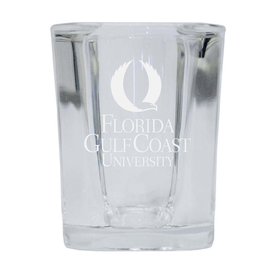 Florida Gulf Coast Eagles NCAA Collectors Edition 2oz Square Shot Glass - Laser Etched Logo Image 1