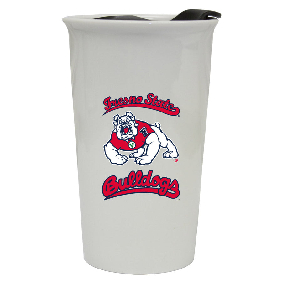 Fresno State Bulldogs Double Walled Ceramic Tumbler Image 1