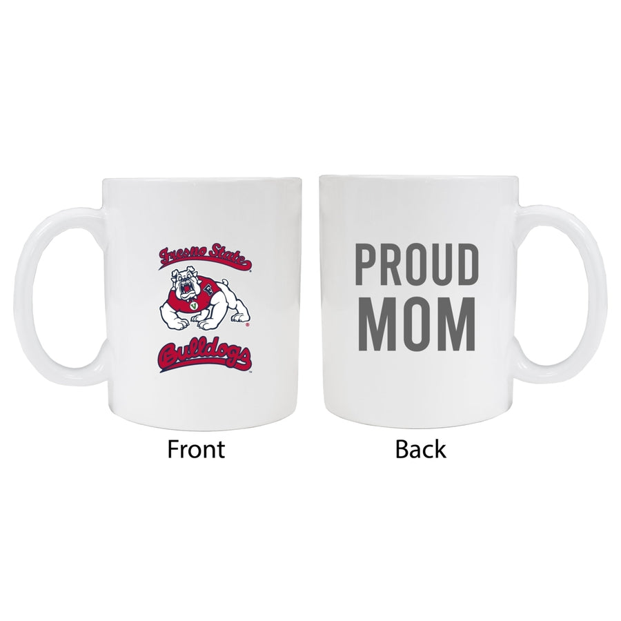 Fresno State Bulldogs Proud Mom Ceramic Coffee Mug - White Image 1