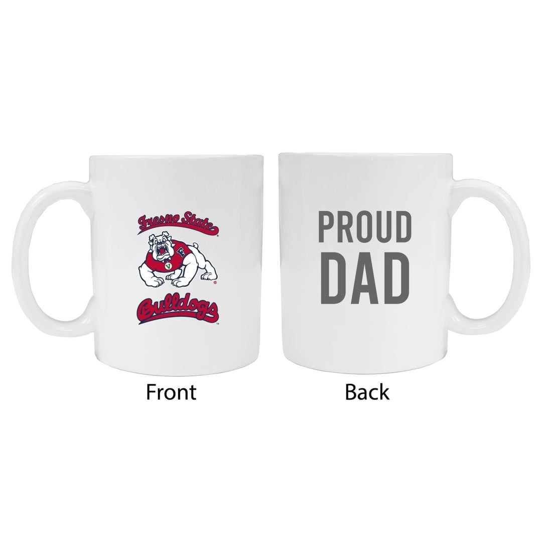 Fresno State Bulldogs Proud Dad Ceramic Coffee Mug - White Image 1