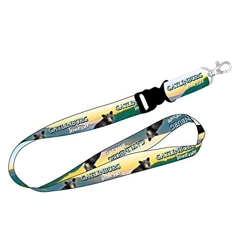 Gatlinburg Tennessee Smoky Mountains Bear Souvenir Lanyard with Breakaway Harness Image 1