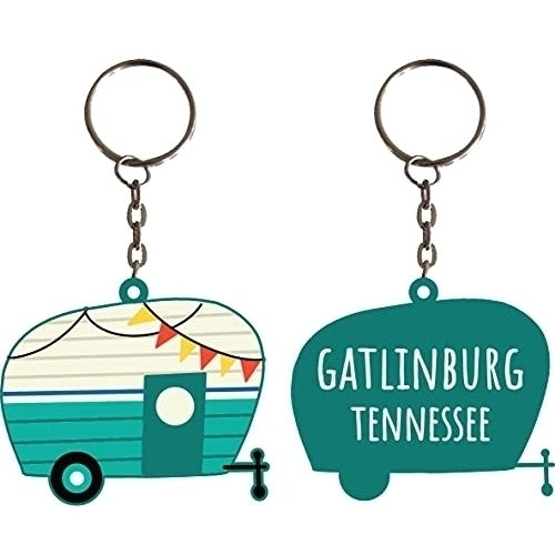 Gatlinburg Tennessee Souvenir Camper Metal Keychain Image 1