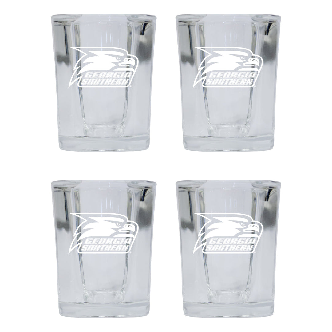 Georgia Southern Eagles NCAA Collectors Edition 2oz Square Shot Glass - Laser Etched Logo 4-Pack Image 1