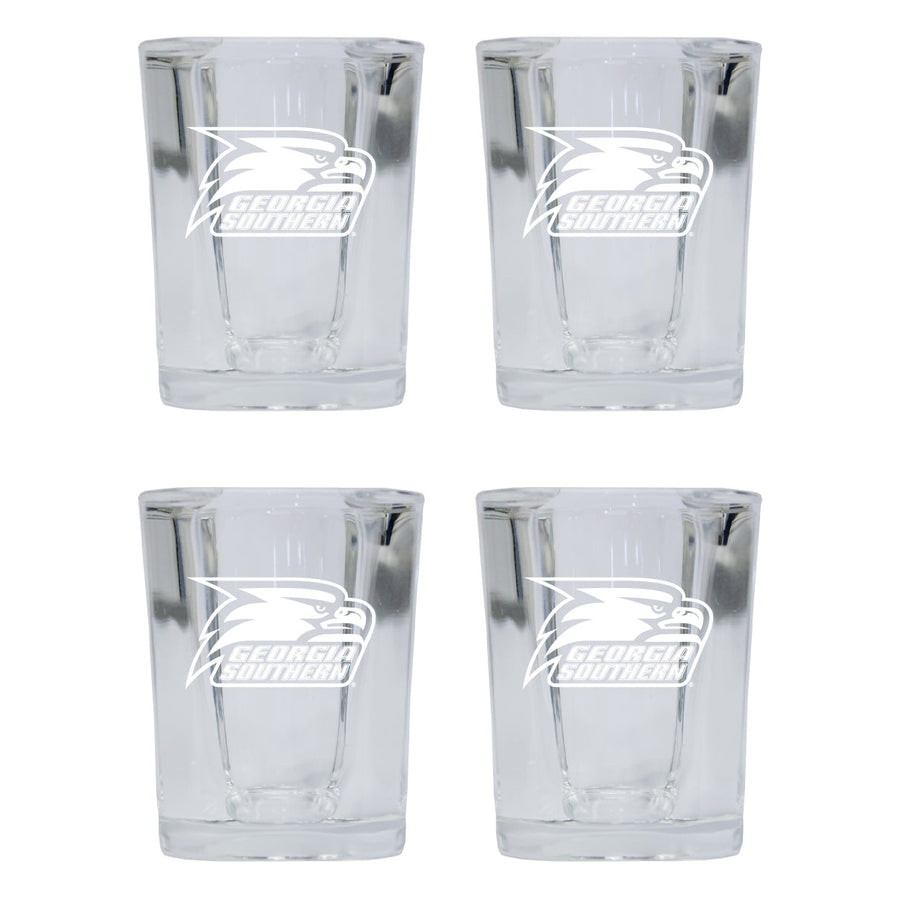 Georgia Southern Eagles NCAA Collectors Edition 2oz Square Shot Glass - Laser Etched Logo 4-Pack Image 1