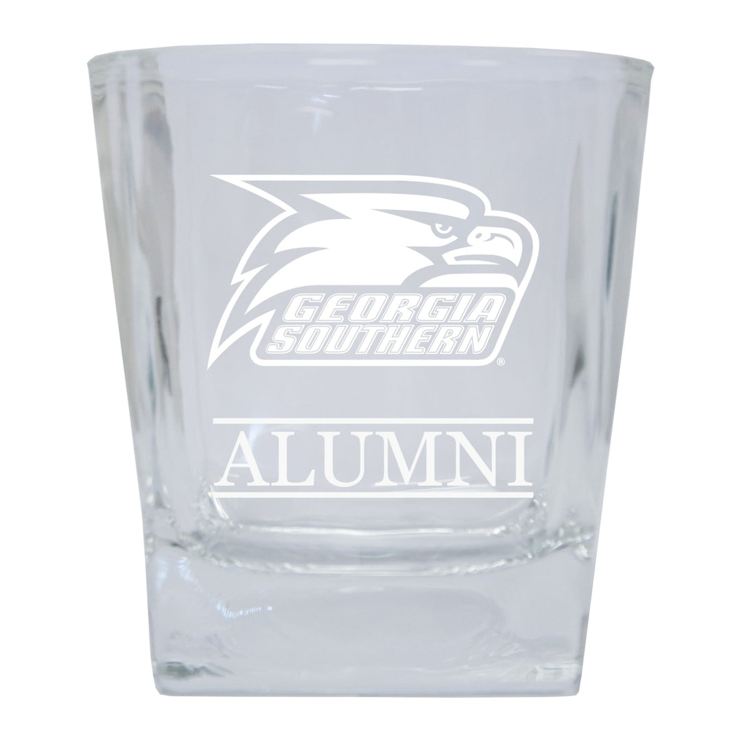 Georgia Southern Eagles 2-Pack Alumni Elegance 10oz Etched Glass Tumbler Image 1