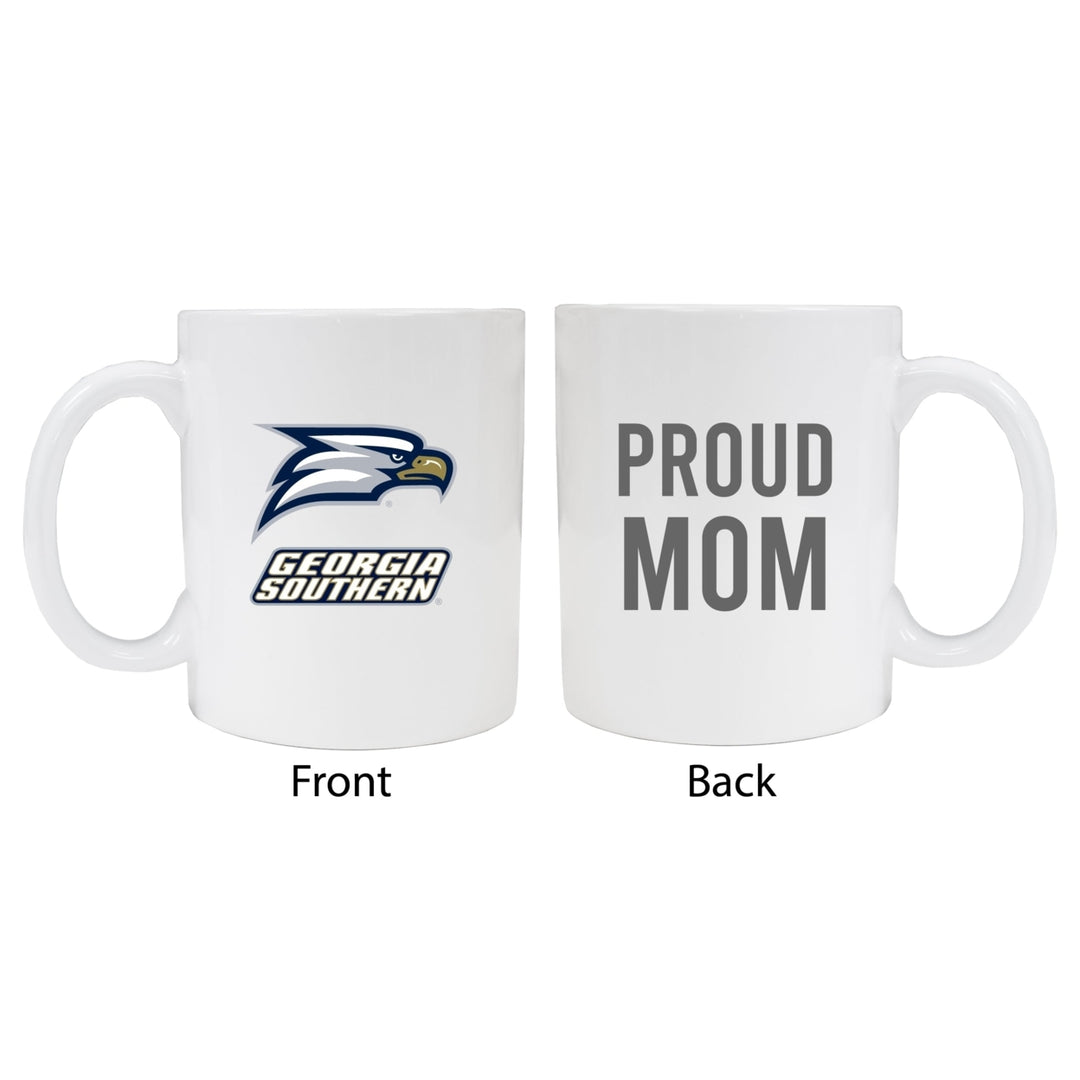 Georgia Southern Eagles Proud Mom Ceramic Coffee Mug - White (2 Pack) Image 1