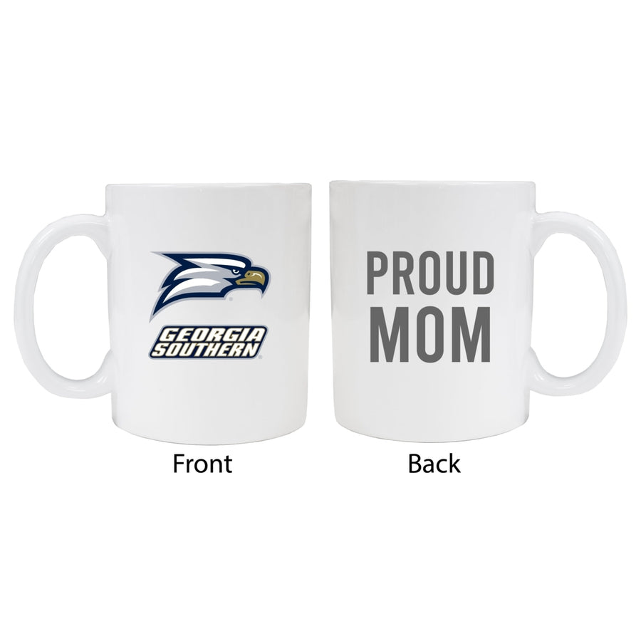 Georgia Southern Eagles Proud Mom Ceramic Coffee Mug - White (2 Pack) Image 1