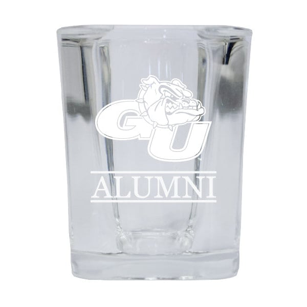 NCAA Gonzaga Bulldogs Alumni 2oz Laser Etched Square Shot Glass Image 1