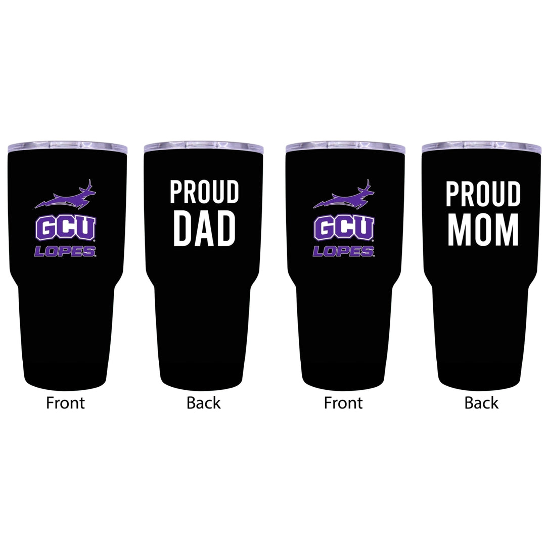 Grand Canyon University Lopes Proud Parent 24 oz Insulated Tumblers Set - Black Mom and Dad Edition Image 1