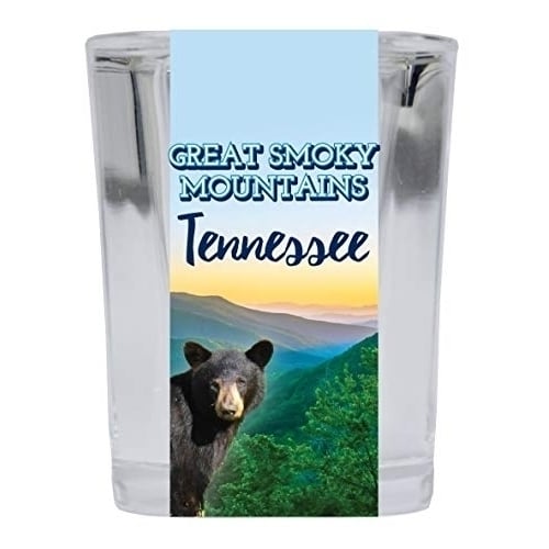 Great Smoky Mountains Gatlinburg Tennessee National Park Souvenir Square Shot Glass Image 1