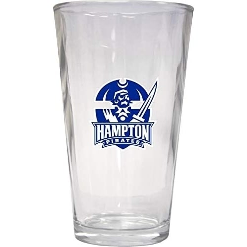 NCAA Hampton University Officially Licensed Logo Pint Glass  Classic Collegiate Beer Glassware Image 1