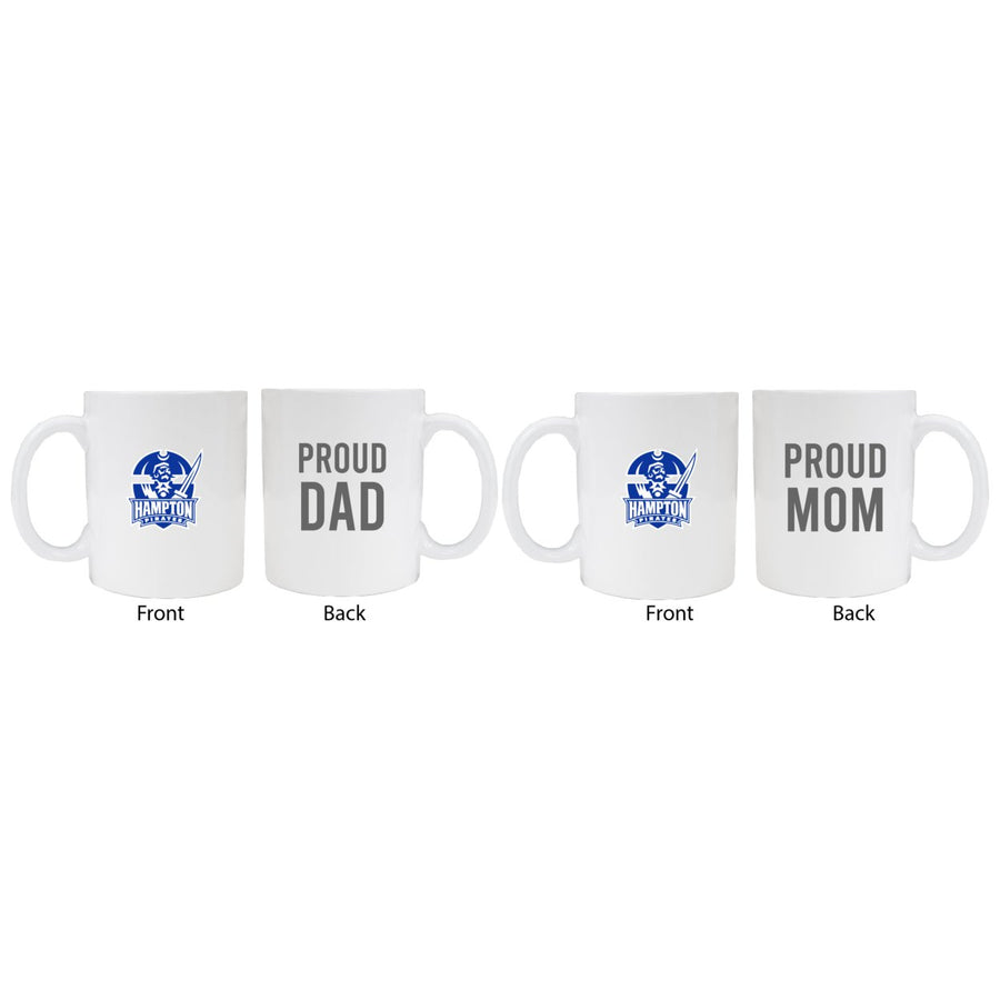 Hampton University Proud Mom And Dad White Ceramic Coffee Mug 2 pack (White) Image 1